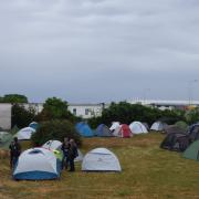 Le camp des bikers. 