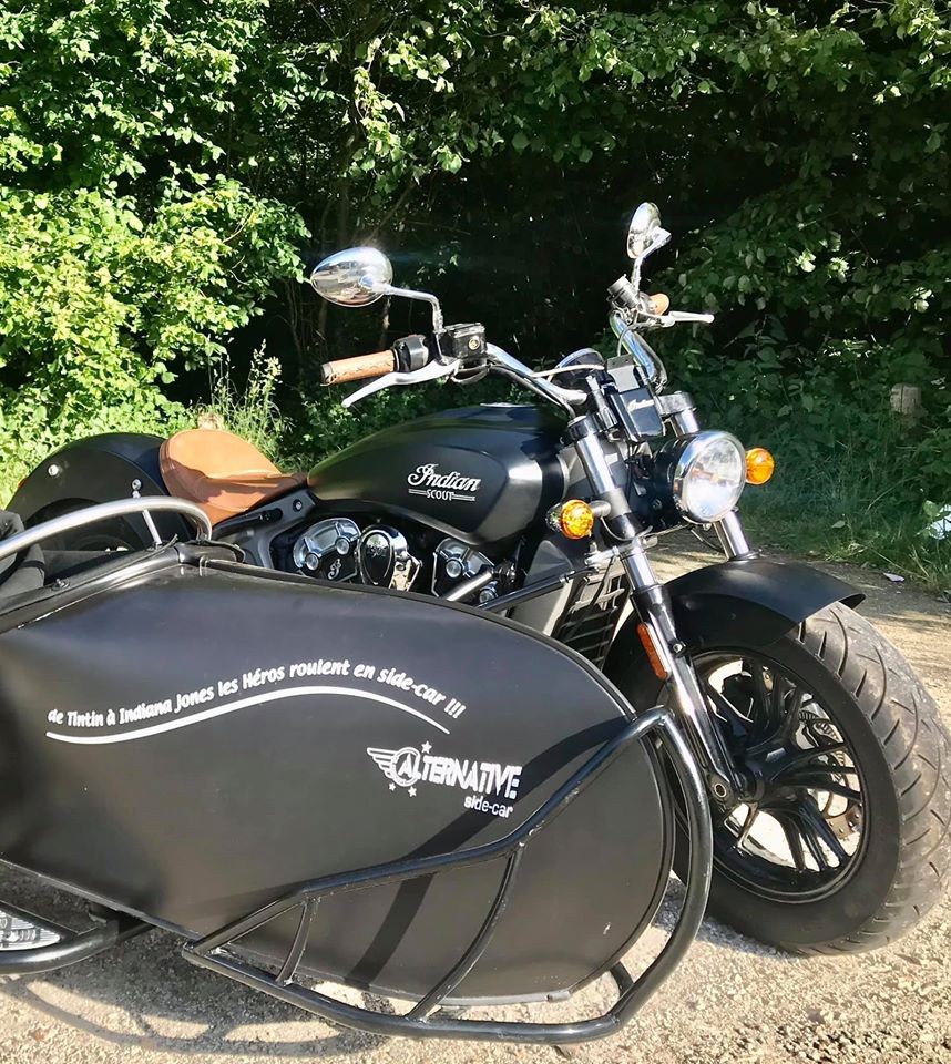 Indian motorcycle avec side car