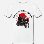 Non au contrôle T-SHIRT premium homme blanc