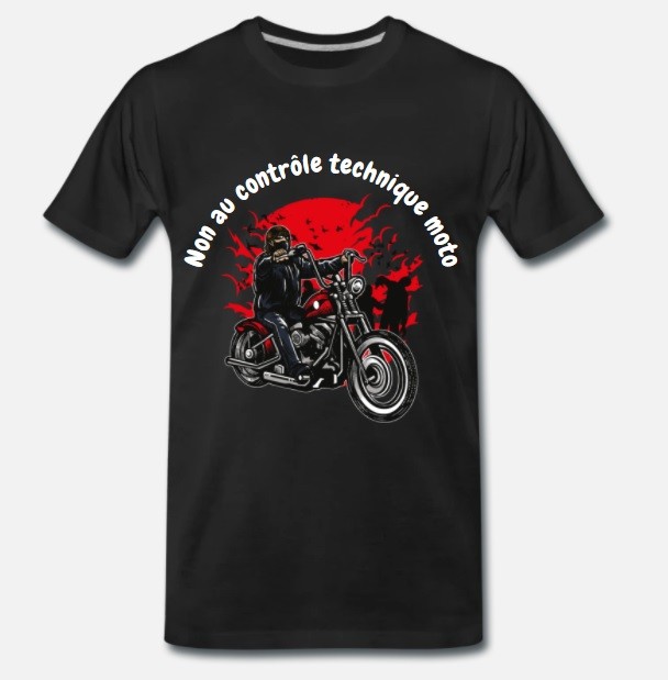 Non au contrôle T-SHIRT premium homme noir