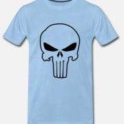 T-SHIRT homme premium SKULL ciel