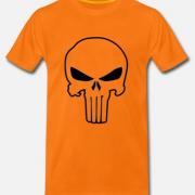 T-SHIRT homme premium SKULLl orange