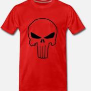 T-SHIRT homme premium SKULL rouge