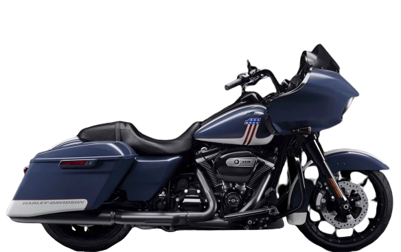 Harley davidson road glide special coloris patriotic bleu