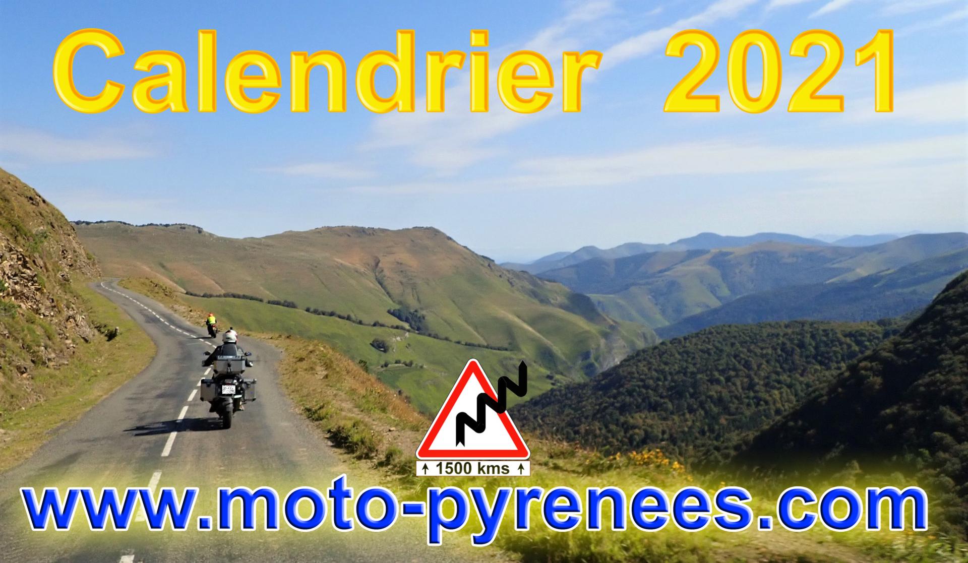 Moto pyrenees balades voyages vacances 0 calendrier 2021 1 