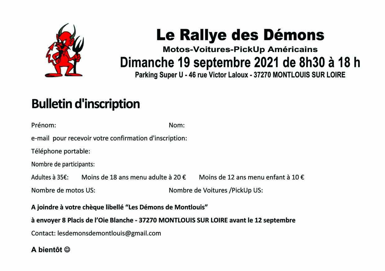 Rallye bulletin inscription sept 2021