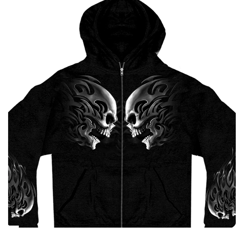 Sweat tribal skulls head