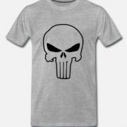 T S H skull gris chine